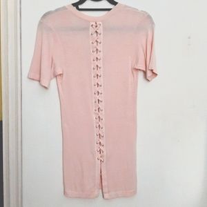 SEXY TEE W/ LACED UP BACK DETAIL